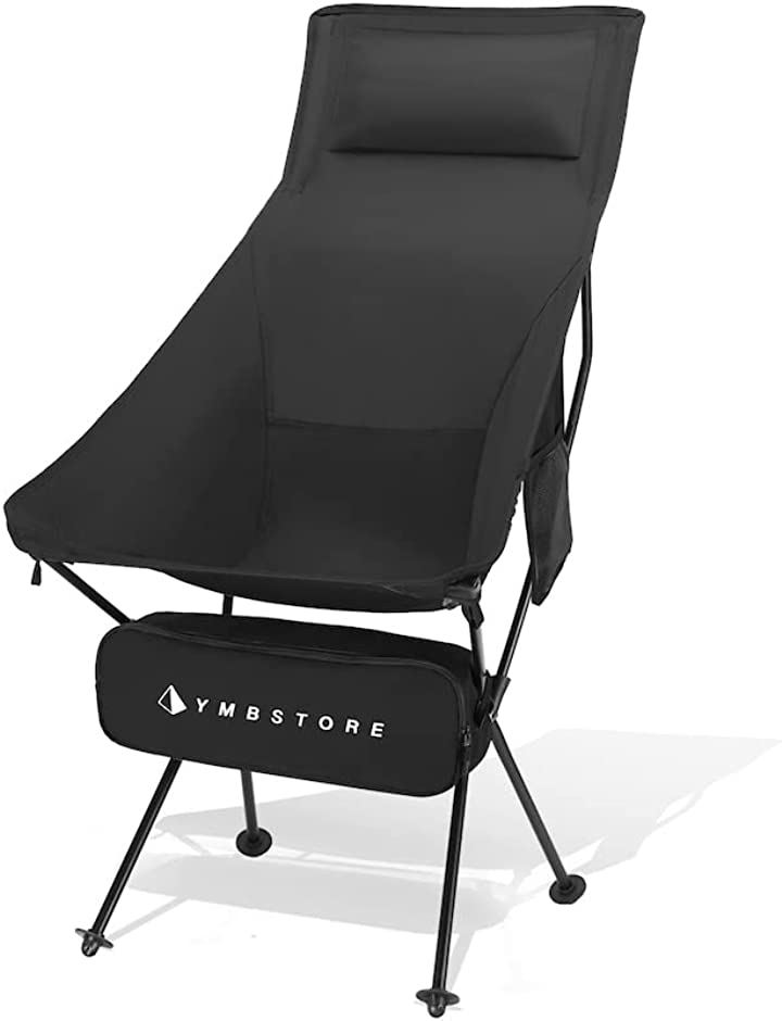 アウトドア チェア キャンプ 椅子 イス 折りたたみ ハイキング コンパクト 超軽量 登山 ハイバック(ブラック（ハイバック）)