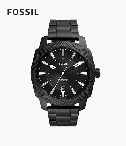 フォッシル FOSSIL 腕時計 MACHINE 三針デイト ブラック ステンレススチールウォッチ FS5971 メンズ アナログ 正規品