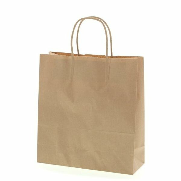 （まとめ買い）シモジマ HEIKO 手提げ紙袋 25チャームバッグ 25CB 26-10 未晒無地 50枚 幅260xマチ100x高280mm 003272221 [x3セット]