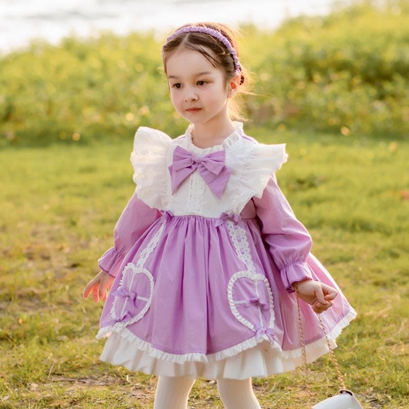 [厳選人気]ワンピース子供ロリータキッズ長袖メイドロリータ服洋服コスプレコスム女の子ドレスゴスロリゆめかわいい森ガールレースクリスマス