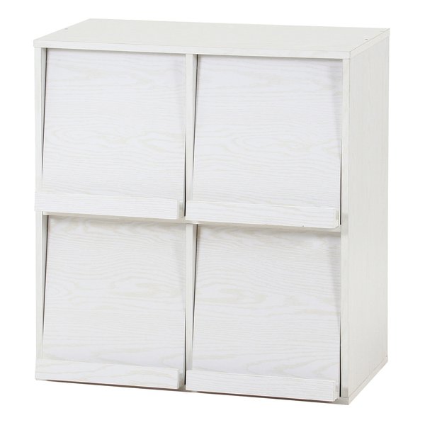 ディスプレイラック 4マス/オークホワイト 73419