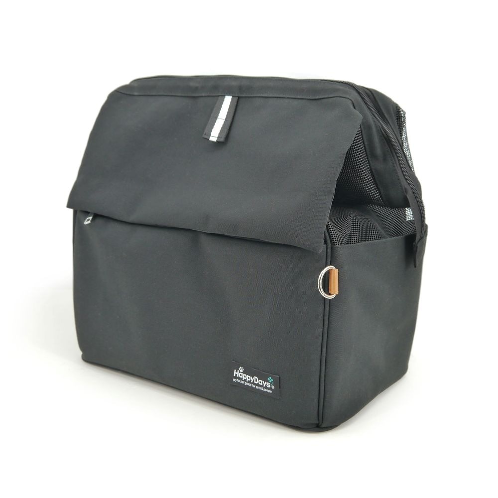 HappyDays ペット用サステナブルリュックキャリー ブラック ペット用品