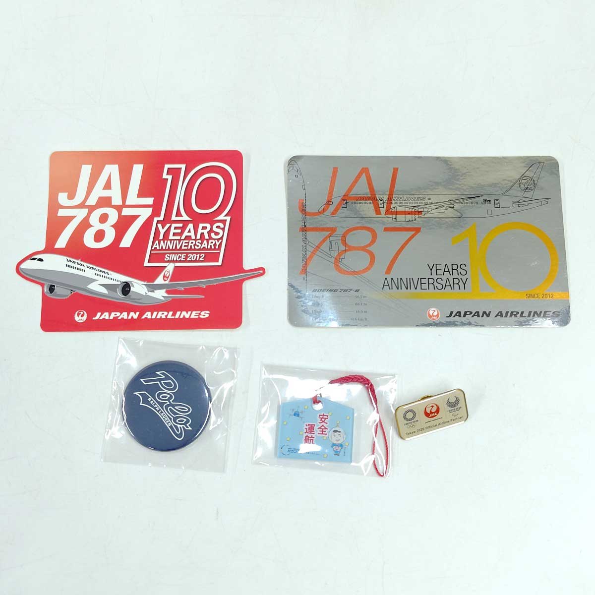 【中古】 2020 東京オリンピック パラリンピック JAL 日本航空 ピンバッジ ステッカー 他