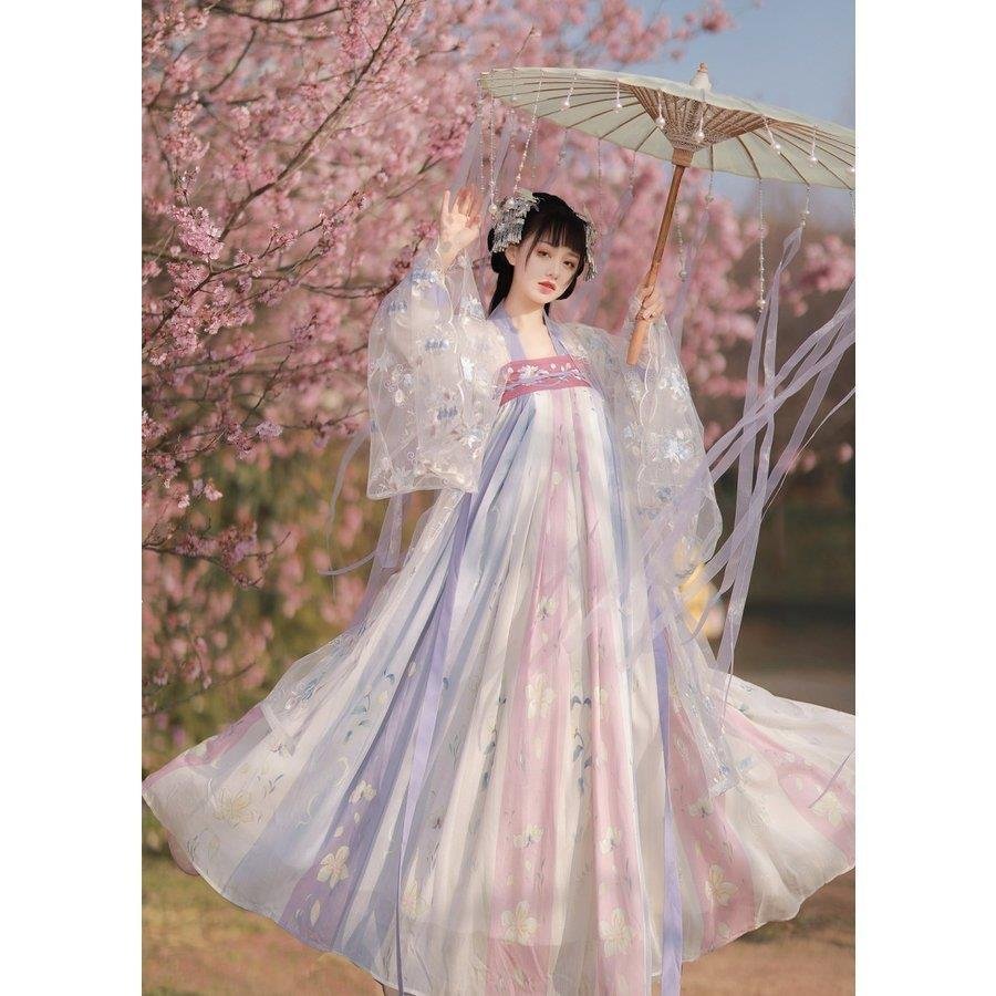 コスプレ衣装 2024新作 ハロウィン衣装 漢服 チャイナ服 ワンピース 舞台ステージ衣装 宮廷風コスチューム 天女 仮装 変装 イベント 学園祭 パーティー
