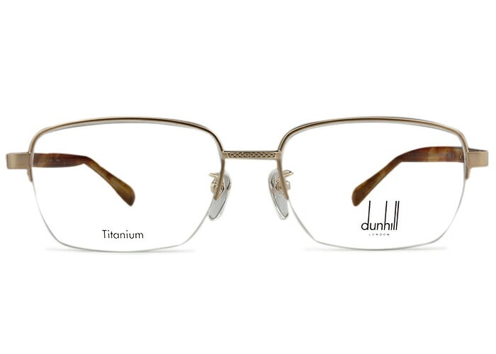 VDH207J 0648 マットゴールド 大きい メガネ めがね 眼鏡 56サイズ ウェリントン ナイロール ハーフリム 日本製