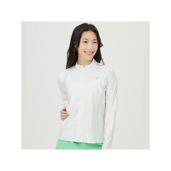 アクティブ リラックスフィット ジップアップ ラッシュガード A4BL1QR48WHT