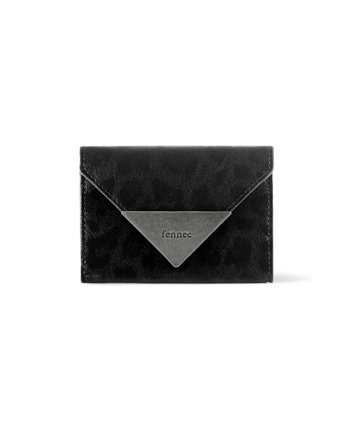 【FENNEC】 MATT TRIANGLE WALLET - LEOPARD BLACK 財布 正規品