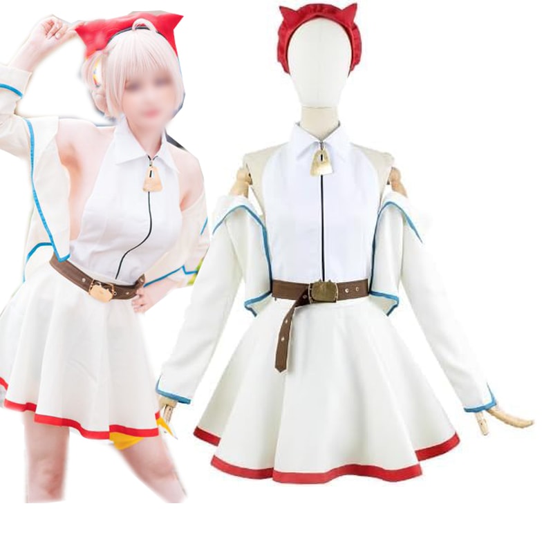 大代真白 コスプレ バーチャル おおしろ ましろ 風 コスプレ衣装　ウィッグ　靴追加可能