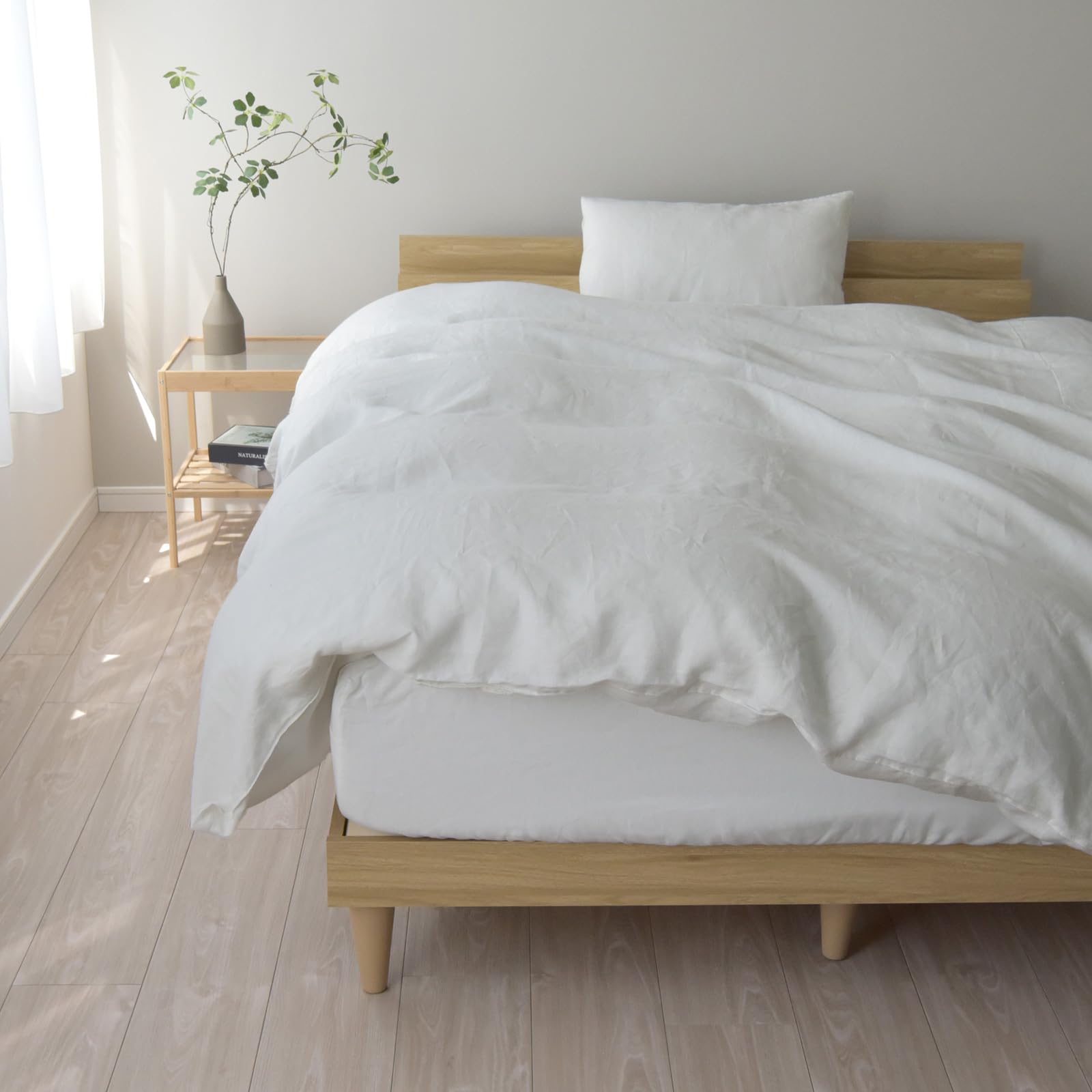 掛け布団カバー 麻 100% 日本製 ホワイト 布団カバー シングルサイズ 150×210cm Lino リネン おしゃれ 北欧 抗菌 防臭 エコテックス 洗える シーツ 掛布団カバー スリープテイラ