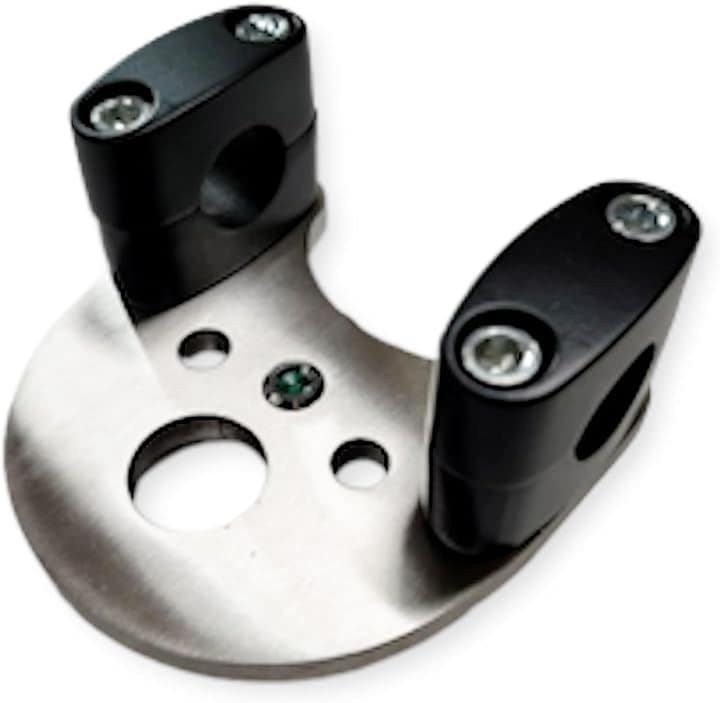 ハンドルポスト ホンダ用 バイク バーハンドル キット ニュートラル配線 付き スーパーカブ リトルカブ C50 C70 C90 固定 カスタム 汎用 社外品( シルバーxブラック)