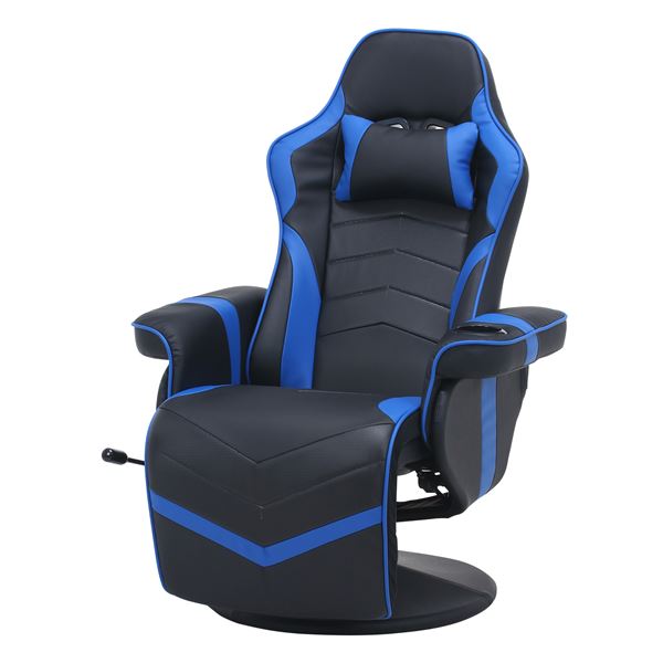 ゲーミングパーソナルチェア ブラック/ブルー 幅84x奥行89156x高さ94112cm 組立品