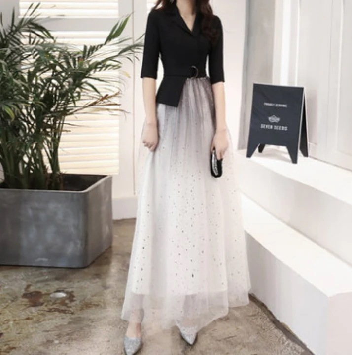 ワンピース レディース ロング ５分袖 襟付き Vネック シアー 透け感 かわいい 大人可愛い きれいめ シンプル フェミニン 大人 上品 おしゃれ 春 秋 ママ デート お出かけ ホワイト