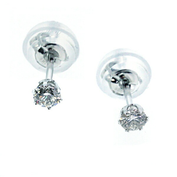 セール ダイヤピアス 計 0.06ct 6本爪 18WG ダイヤモンド ピアス 0.06カラット ホワイトゴールド 天然ダイヤモンド セレブ ブランド スタイル メンズ レディース アクセサリー