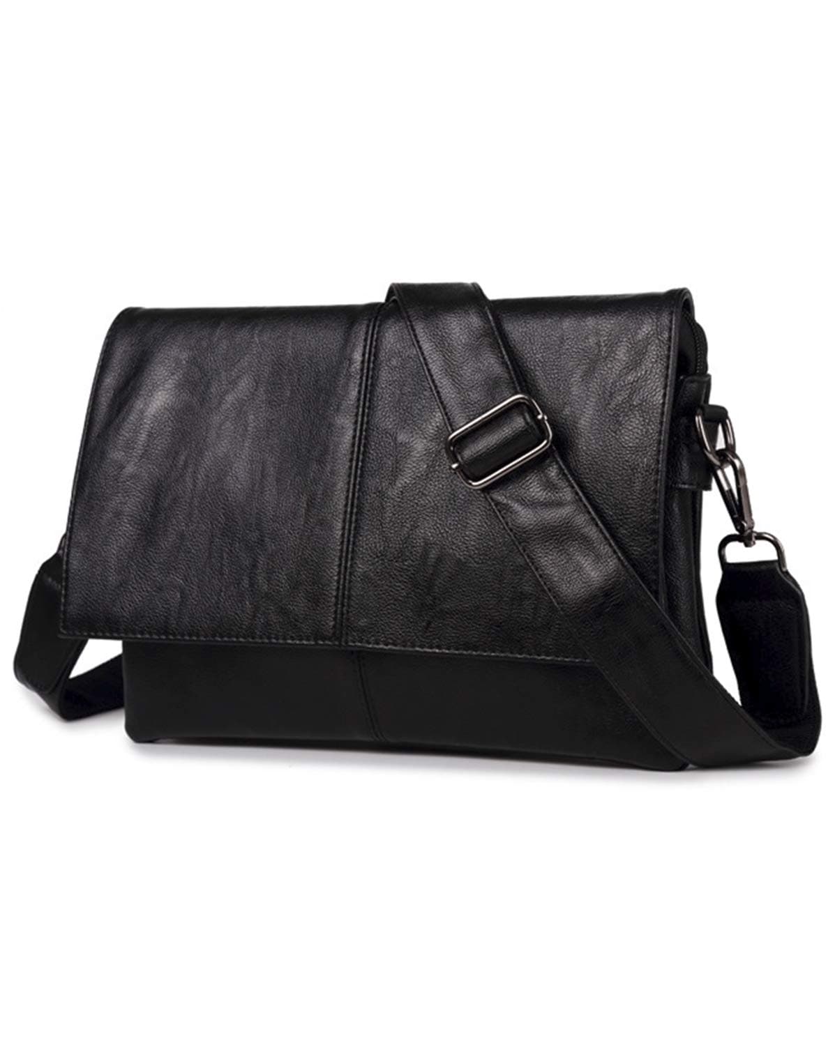 [MaRowsm] [マローサム] カジュアル と 多機能 メンズ ショルダー バッグ PUレザー 黒 ブラック