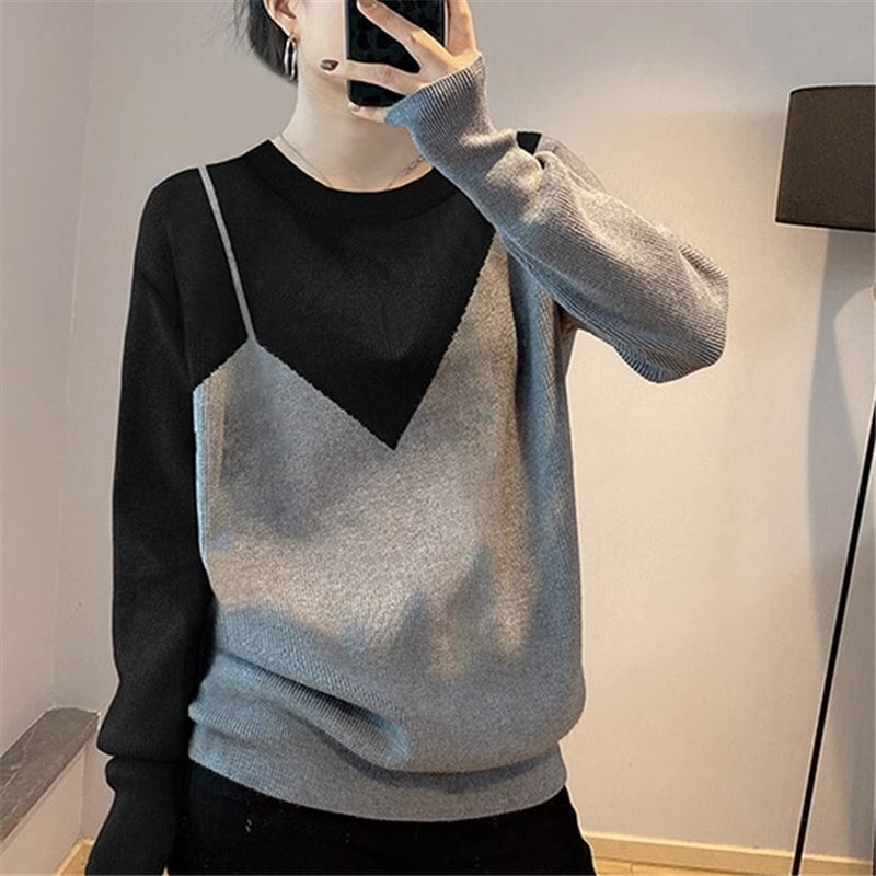 ツーピース セーター 袖あり 長袖 スクープネック スリム レギュラー かわいい 大人可愛い きれいめ シンプル カジュアル 上品 おしゃれ かっこいい 無地 春 秋 20代 30代 レディース