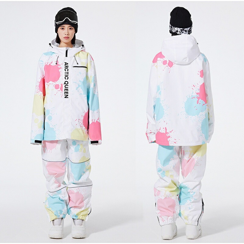 スノーボードウェア 上下セット スノボ セットアップ スキーウェア スノボウェア レディース メンズ スノボー スキー スノーボード ジャケット ロングパンツ ボトムス 迷彩柄 プルオーバーパーカー
