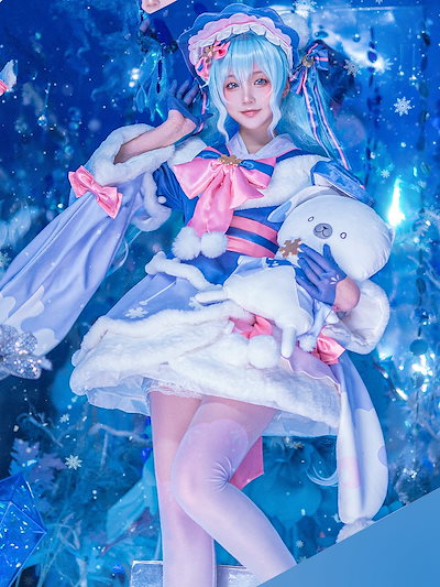 VOCALOID ミク 2023 雪ミク コスプレ 衣装-