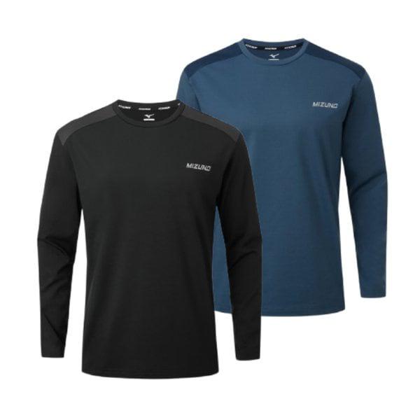 24AW 男女兼用 ランニング 裏起毛 Tシャツ 32YA460009 冬の暖かいランニングウェア 32YA460016 2C