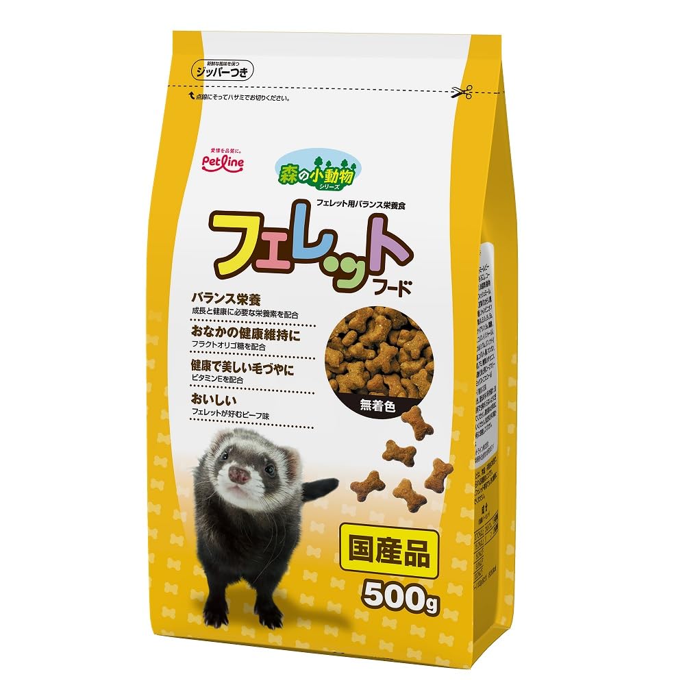 森の小動物 フェレットフード ビーフ 500グラム (x 12) (ケース販売) 5,082円