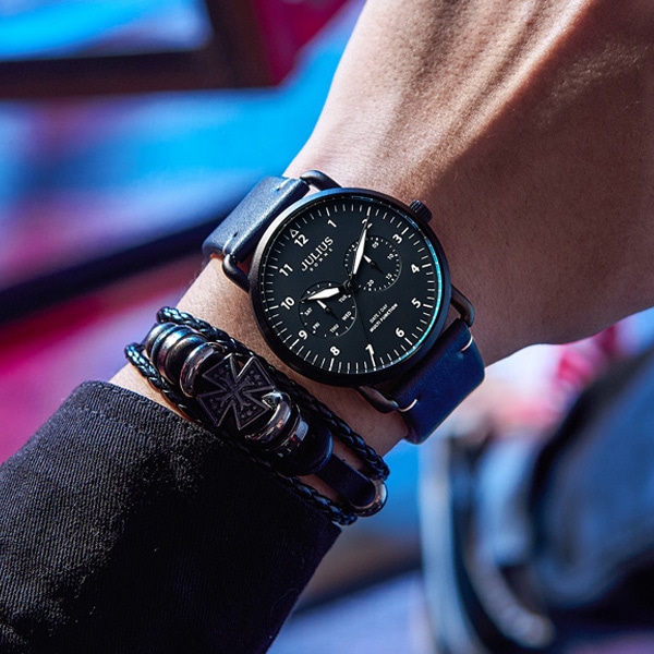 Gentle Sporty Leather Watch (20WAJAH120) [4color] 5,244円