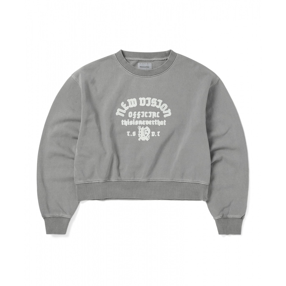 THISISSNEVERTHAT ニュービジョン クラック W クルーネック ダークグレー 7,529円
