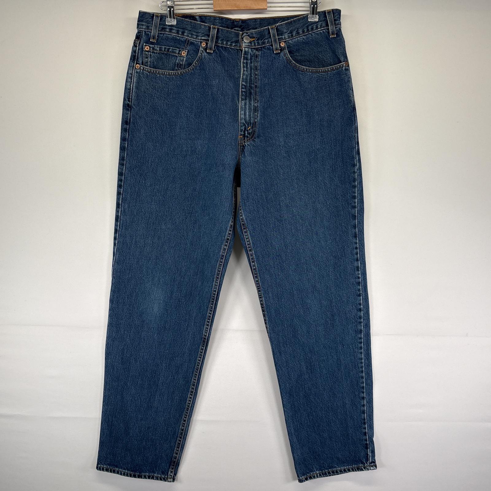 古着 USA製 デニムパンツ 550 テーパード 大きいサイズ ジーンズ ジーパン 5ポケット w38 L32 ブルー メンズ