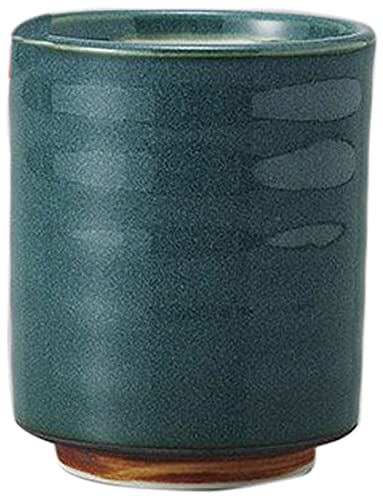 10個セット 寿司湯呑 グリーン切立六兵衛すし湯呑 [8 x 9.7cm] 【料亭 旅館 和食器 飲食店 業務用 器 食器】