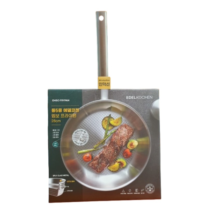 エーデルコチェン 丸5重 フライパン 28cm (エンボ底)