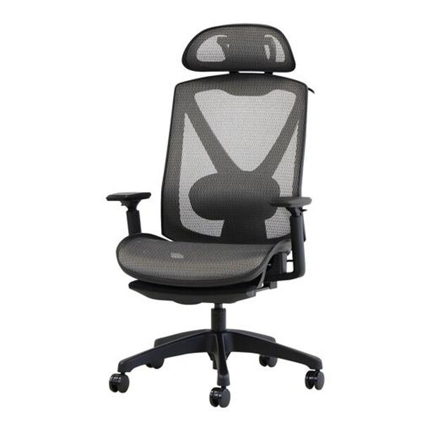 Netforce DF-1HR-W-GY ローズグレー ダイナミクスフィットチェア ヘッドレスト付き ハンガー付き メーカー直送