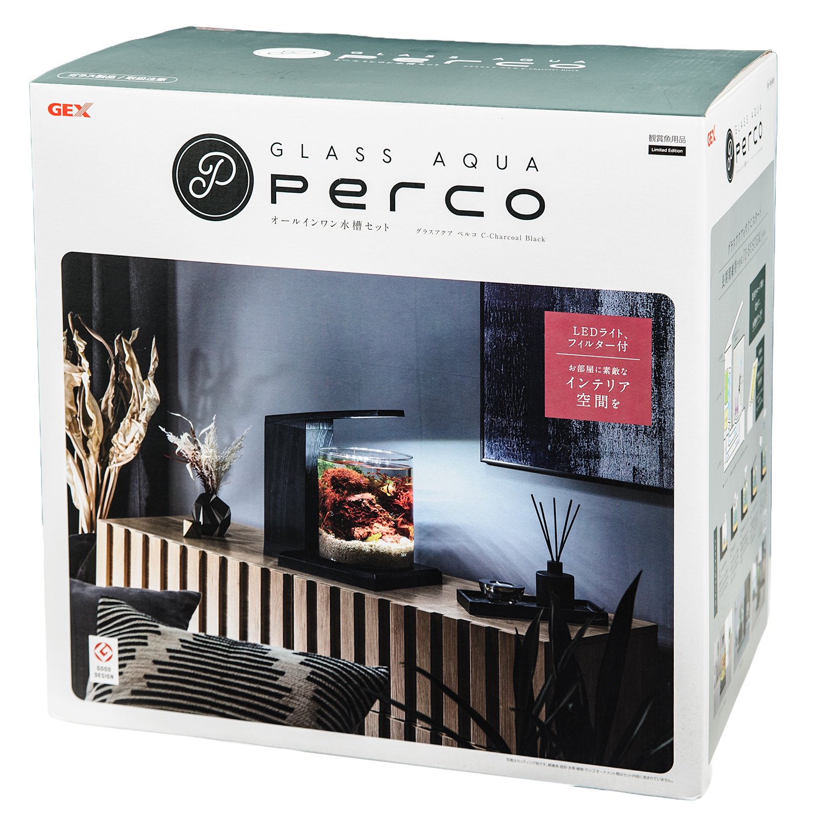 ＧＥＸ　水槽セット　グラスアクア　ＰＥＲＣＯ　Ｃ－Ｃｈａｒｃｏａｌ　Ｂｌａｃｋ　ＣＲＣ10―11―03―92―00