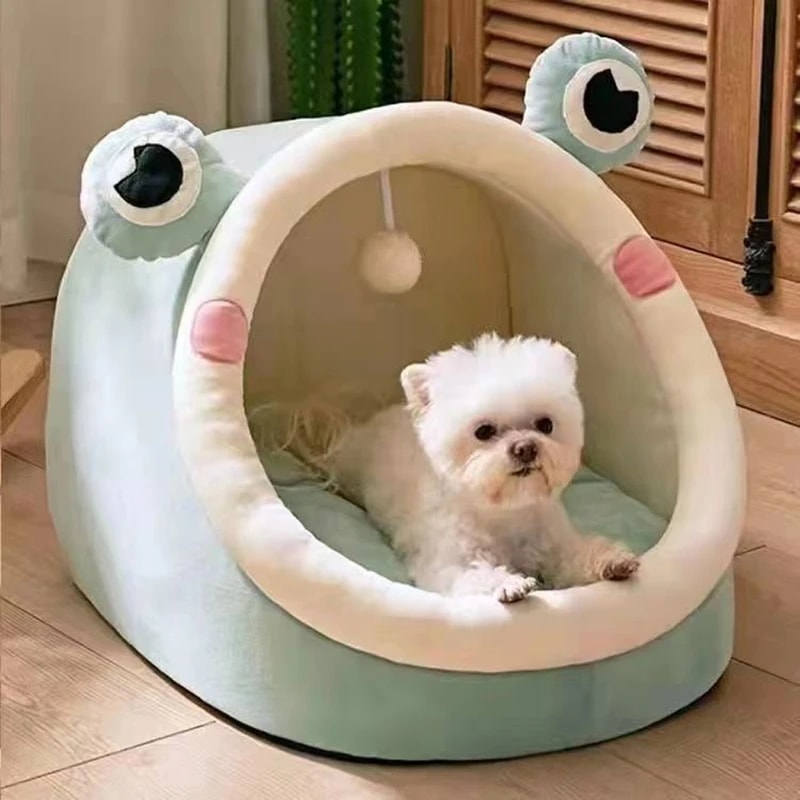 柔らかな猫の形をした防水クッション,暖かいペットのバスケット,居心地の良い子猫の枕,猫の家のテント,非常に柔らかい小さな犬のためのバッグ,洗える洞窟のベッド