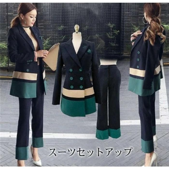 3日で出荷赤字販売パンツ セットアップ レデイーズ 卒業式 ジャケット ワイドパンツ お洒落 セレモニー オフィス ビジネス 通勤 入園式 入学式