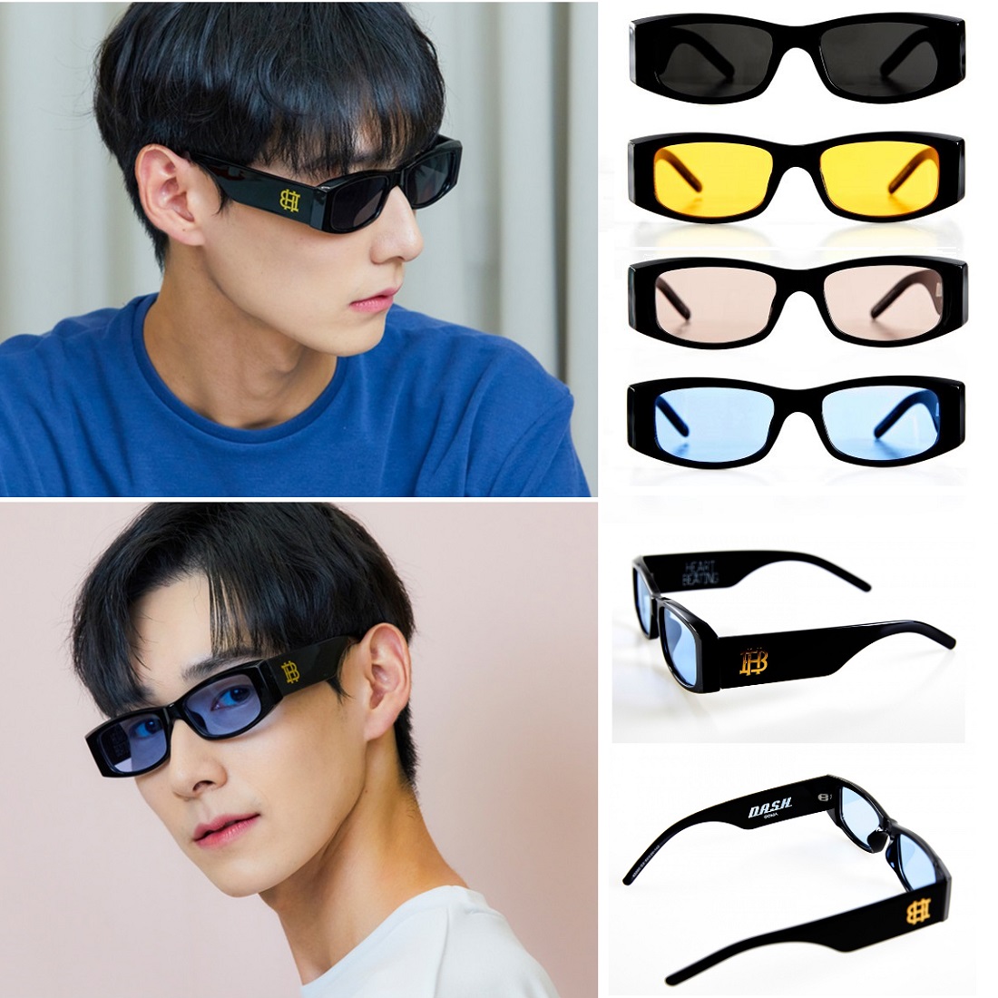 [HYBITION] 22 ALL Dash Black sunglasses 4色 UV400 新商品 韓国人気 男女共用 韓国ファッション ストリートファッション
