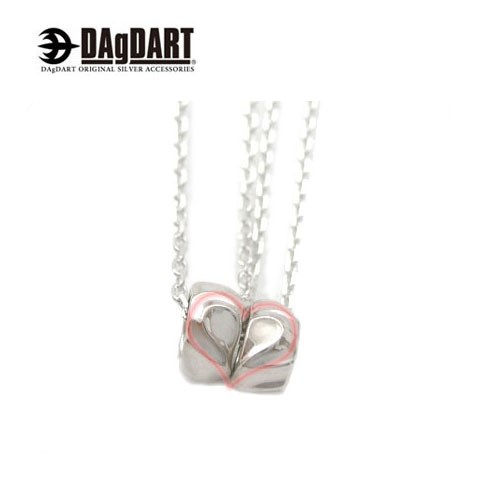 ダグダート DAgDART 秘密のハートが現れる サークル型 ペアペンダント ペアネックレス シルバ