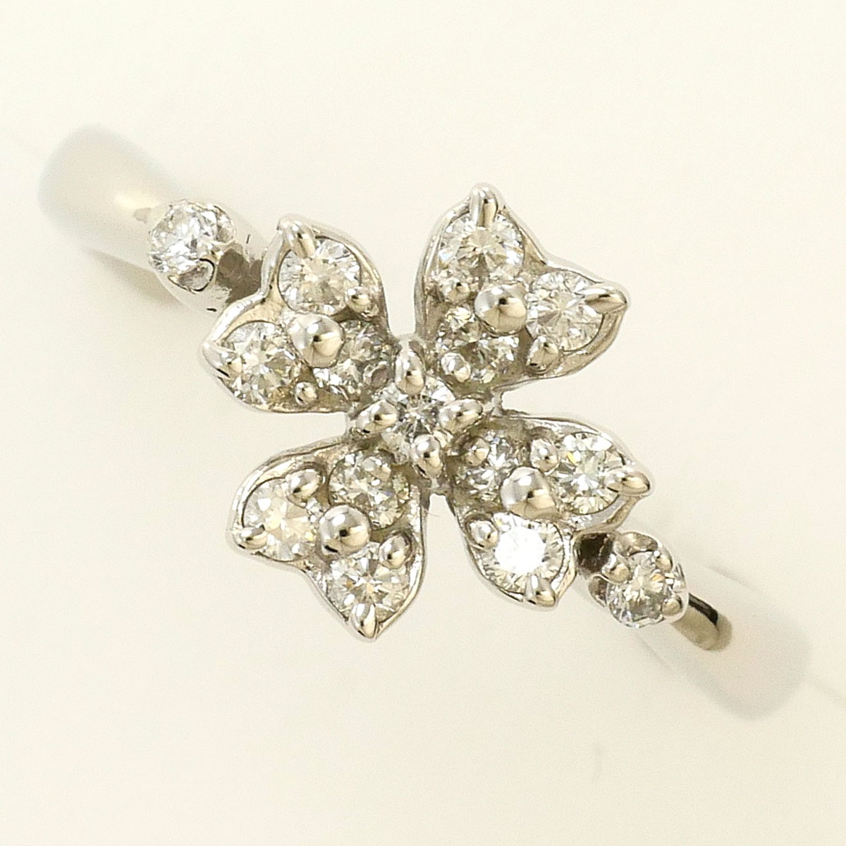 ヴァンドーム青山 PT950 プラチナ リング・指輪 1号 ダイヤモンド 0.15ct 総重量約2.9g ジュエリー 中古