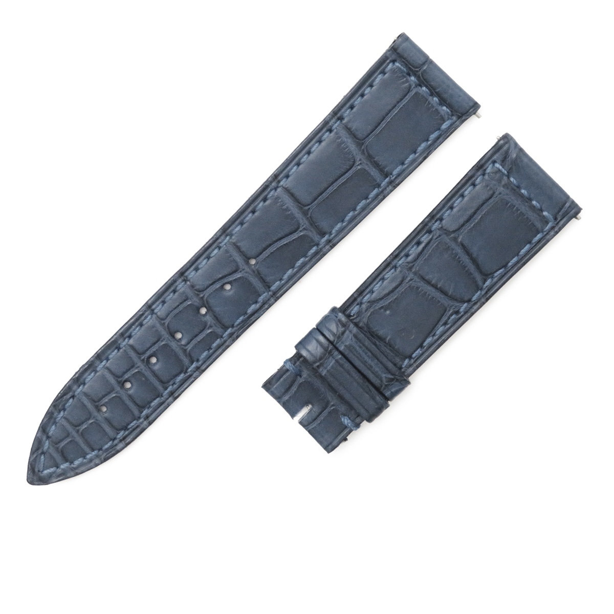 ロングアイランド(950~)/マスタースクエア(6002S)用 クロコバンド レディース 未使用 純正 18mm 紺 3年保証