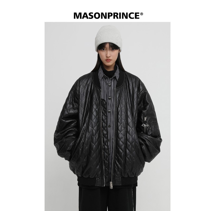 秋冬新作 アメリカンベースボールジャケット メンズ カジュアル ゆったり キルティング 薄手コットン トレンドコート