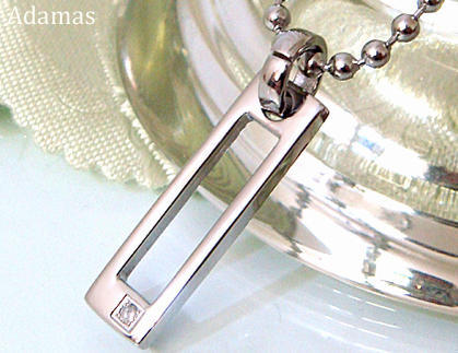 SteelAdamasアダマスステンレスダイヤモンドネックレス/ステンレスアクセサリー/プレゼント/