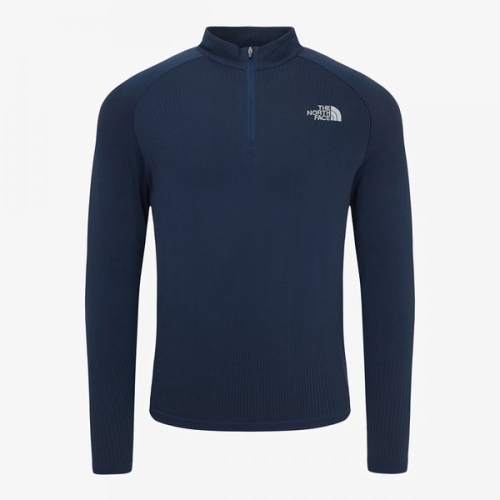 [ノースフェイス公式] NT7LR04B メンズエアウィーブロングスリーブジップTシャツ_ネイビー