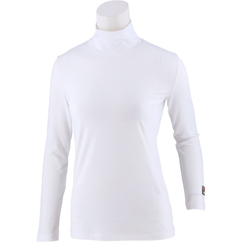 00Wメッシュハイネックロングスリーブシャツ テニスロングTシャツ W (vl8032-01)