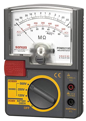 三和電気計器 SANWA アナログ絶縁抵抗計 500V/250V/125V PDM5219S