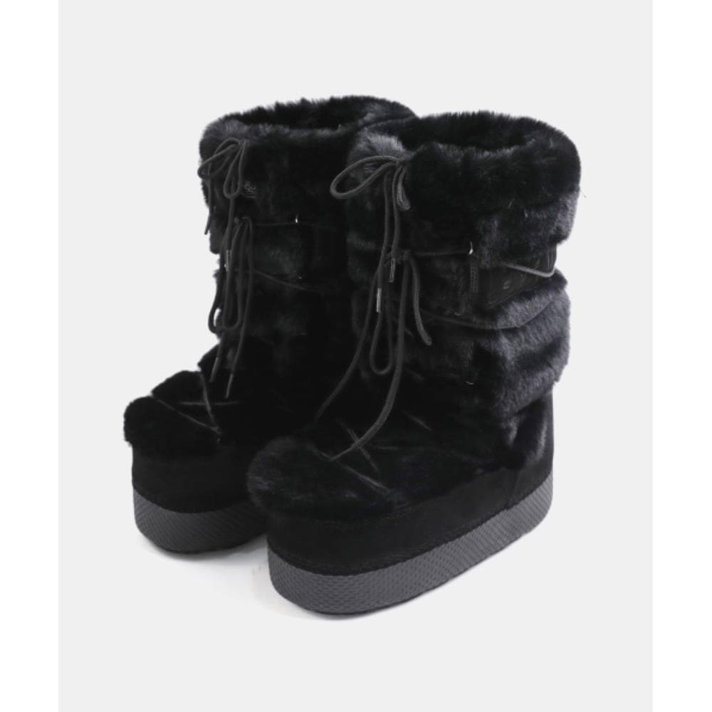BADBLOOD Eskimo boots tall platform black w-sho24-007
