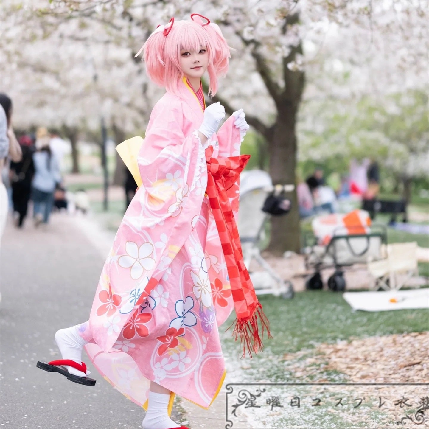 魔法少女まどかマギカ マギレコ 鹿目まどか 晴着 浴衣 コスプレ衣装 コスチューム品質良い 店舗お勧め
