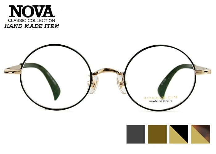 ノヴァ NOVA H-3042 4color 日本製 メンズ レディース チタン ラウンド 丸 メガネ めがね 眼鏡 nov4