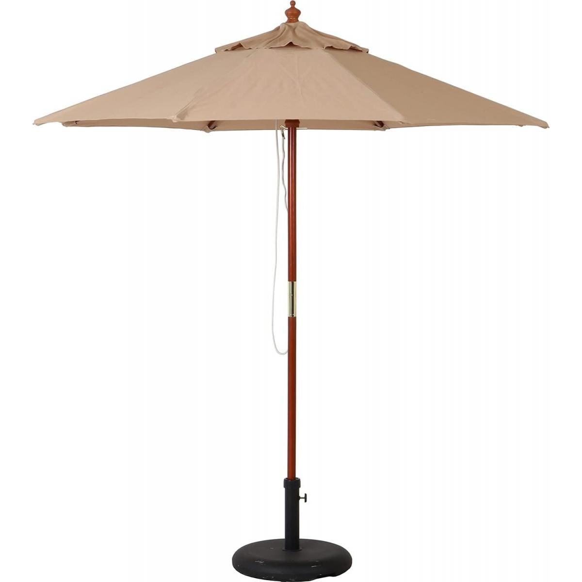 【I】不二貿易 ガーデン パラソル アイボリー 210cm 60157 日除け 木製 庭 ガーデン 傘 傘のみ パラソルベース別売