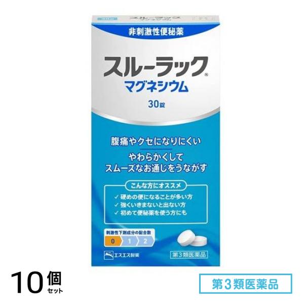 第３類医薬品 スルーラックマグネシウム 30錠 (PTPシート入り) 10個セット