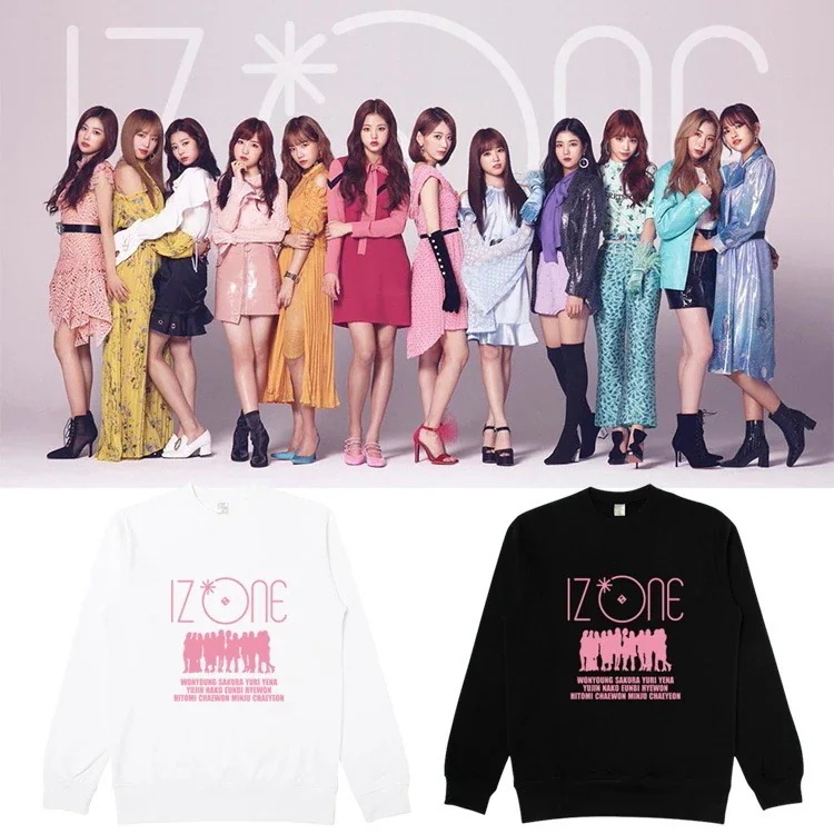 Izone記念スウェットシャツゆったりプルオーバープラス薄いベルベット男女兼用 4,616円