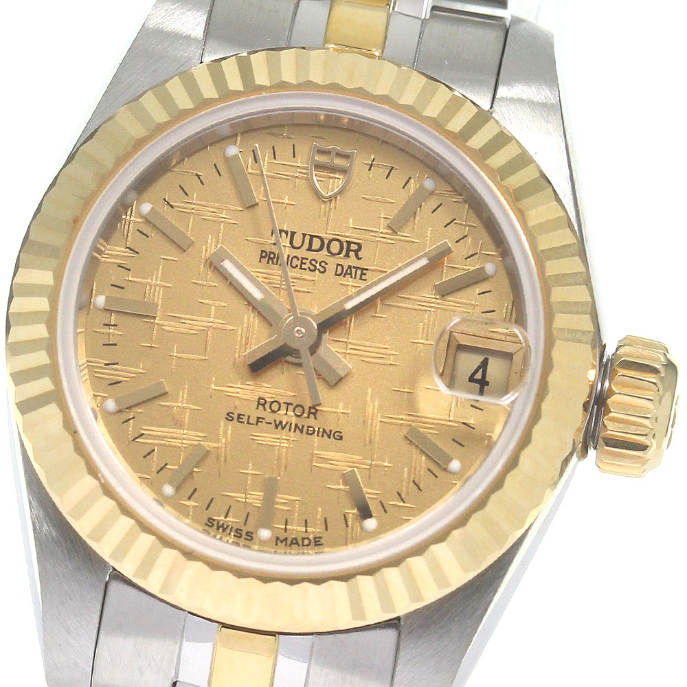 チュードル TUDOR 92513 プリンセス デイト 自動巻き レディース 極美品 箱・保証書付き_834489【中古】