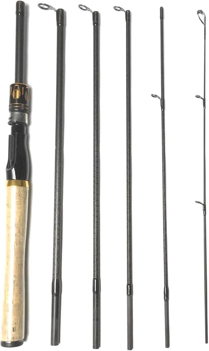 8フィート スピニングパックロッド 6ピース L 8ft 2.4m トラベルロッド 6本継ぎ モバイルロッド(8ft(2.4m)スピニングパックロッド6ピ, 8フィート(2.4m))