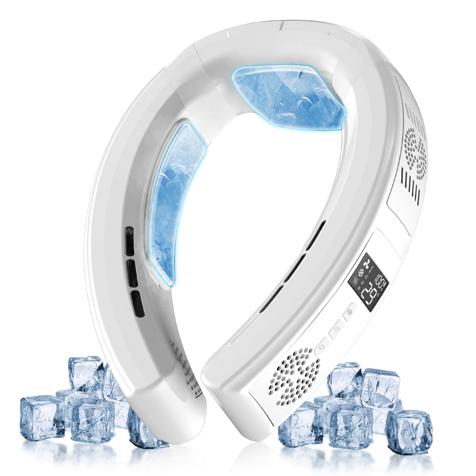 ネッククーラー 首掛け扇風機 冷却プレート 【2025年夏新型·大風量&長時間稼働】 ネックヒーター 冷暖両用 LED電量·風速·温度表示 静音 軽量 ネックファン 2小時急速充電10000mAh大容 9,879円